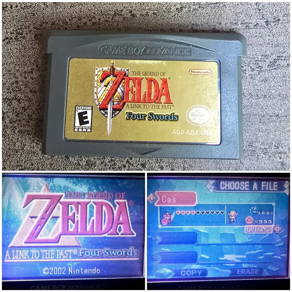 Legend of Zelda A Link to the Past Four Swords Game Boy Advance GBA Authentic